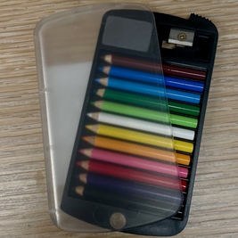 Micro Cedar Wood Colored Pencils, Sharpener, and Eraser