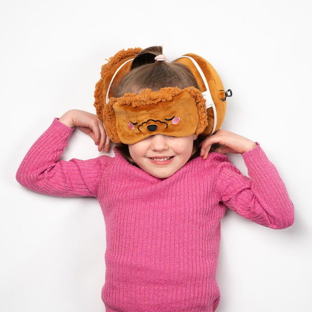 Round Plush Travel Pillow & Eye Mask