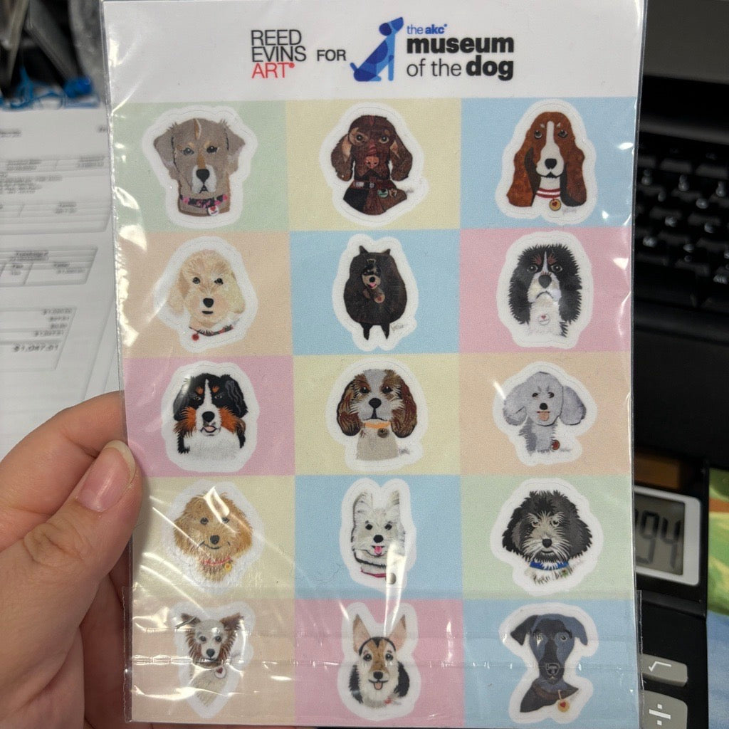 15 Dog Breeds Sticker Sheet