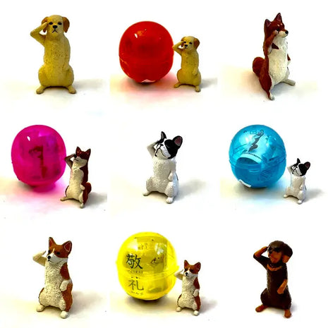 Saluting Dog Figurine Gachapan