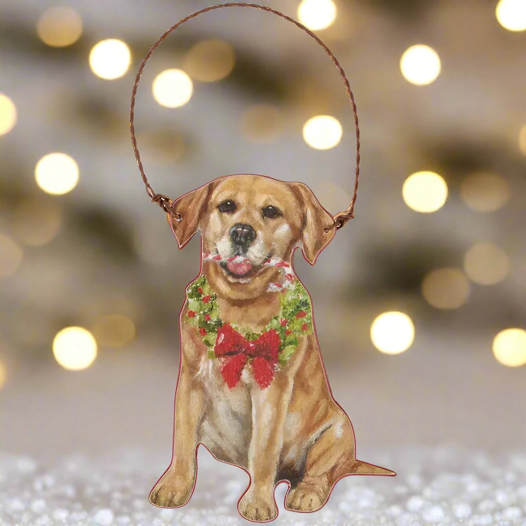 Rustic Wooden Dog Ornaments