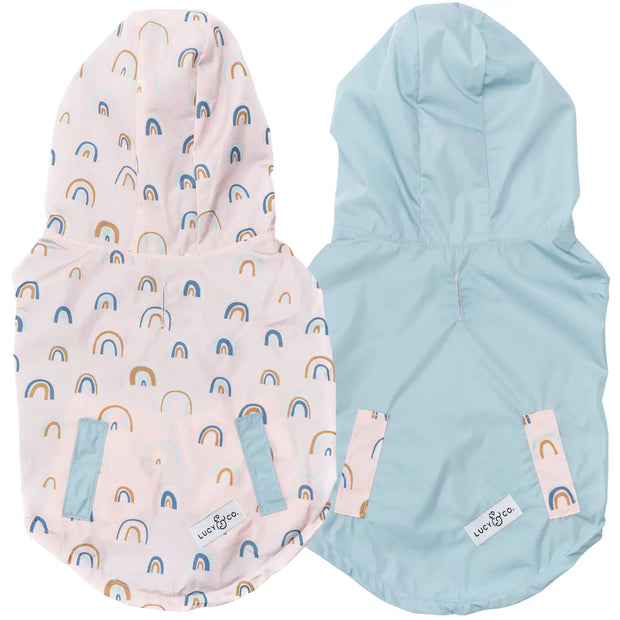 In the Clouds Print Reversible Raincoat for Dogs