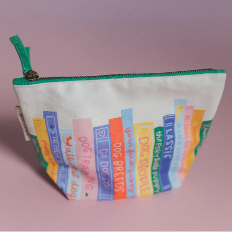 Dog Book Themed Canvas Pouch