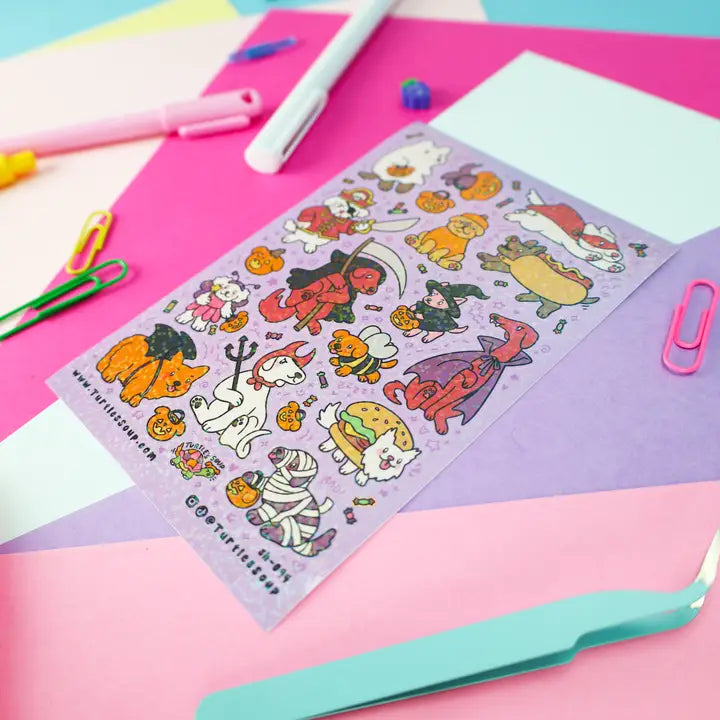 Holographic Dogs Sticker Sheets