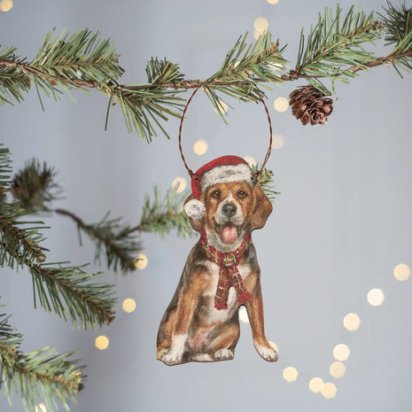 Rustic Wooden Dog Ornaments