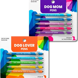 Colorful Dog Themed Five Packs of Pens