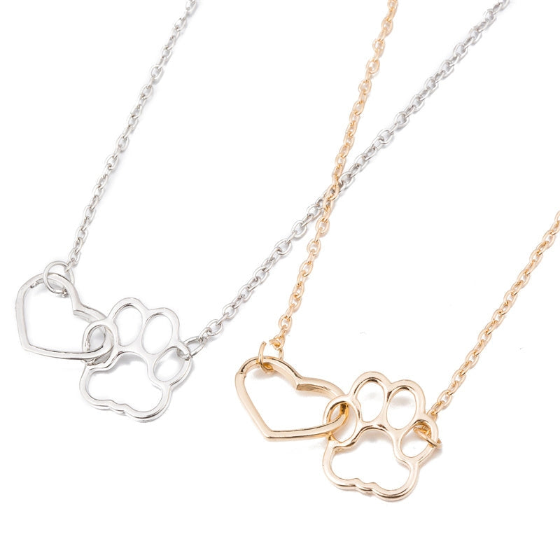 Dog Paw Pendant Necklaces