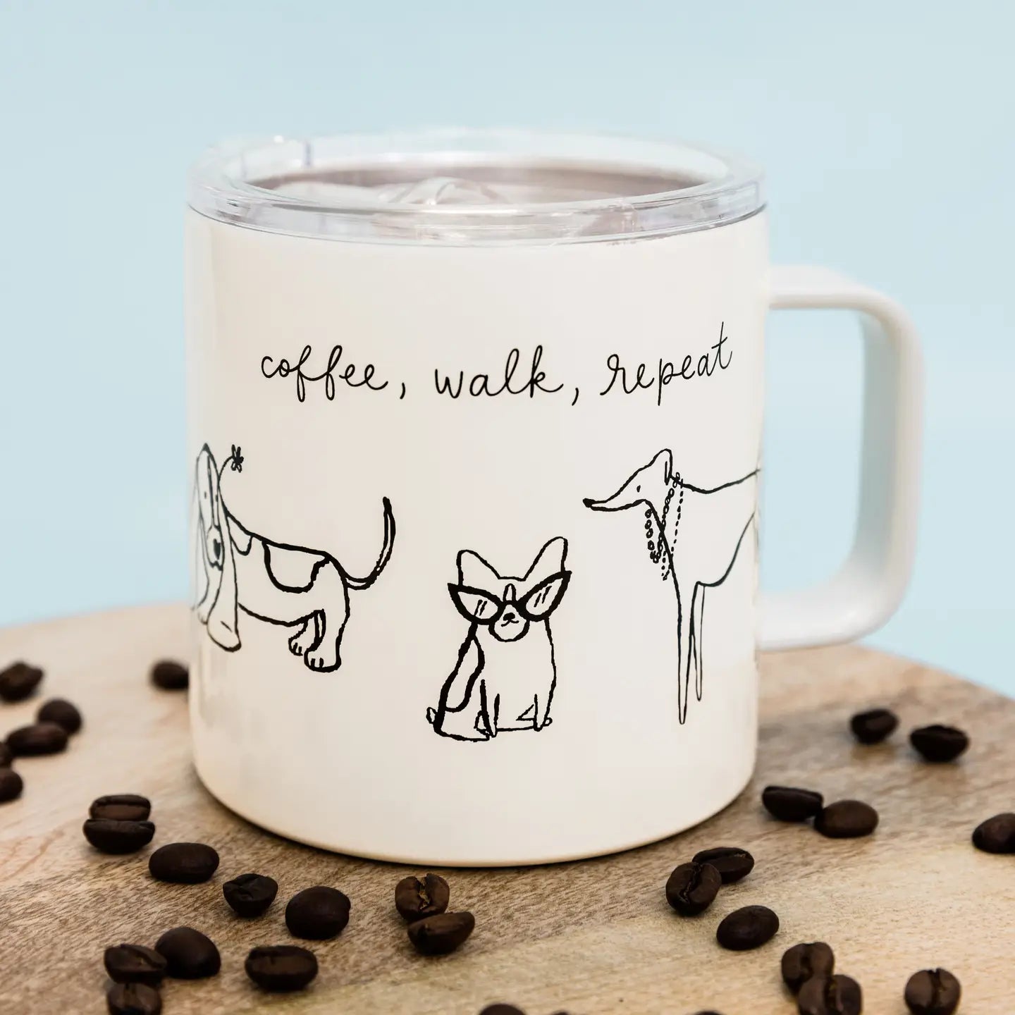Dog Party Stainless Steel Travel Mug