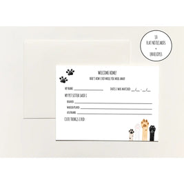 Note Packs for Pet Sitters and Vice Versa