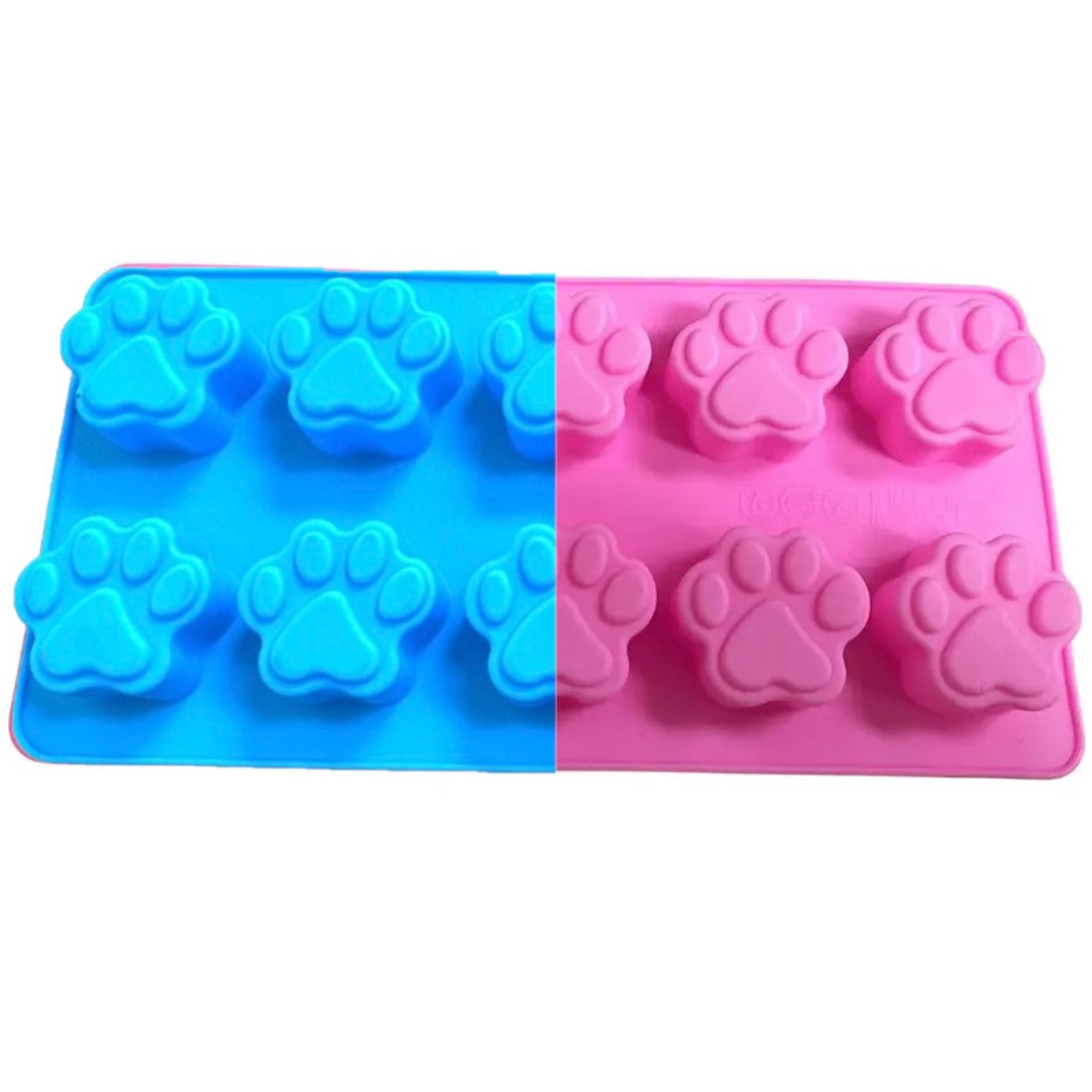 Paw and Bone Shaped Print Shaped Silicone Mold Trays
