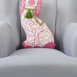 Staffordshire Style Dog Shaped Hook & Latch Pillow