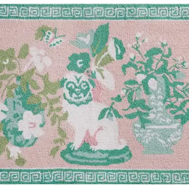 Hand Hook & Latch Dog Themed Rug