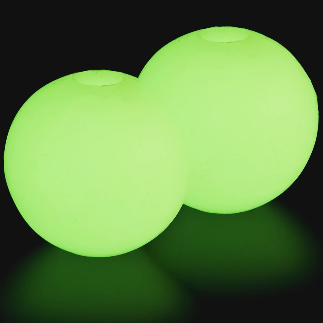 2 Pack Glow in the Dark Rubber Balls from Harry Barker