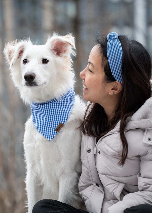 Matching Dog Bandana and Human Hair Accessories