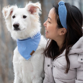 Matching Dog Bandana and Human Hair Accessories