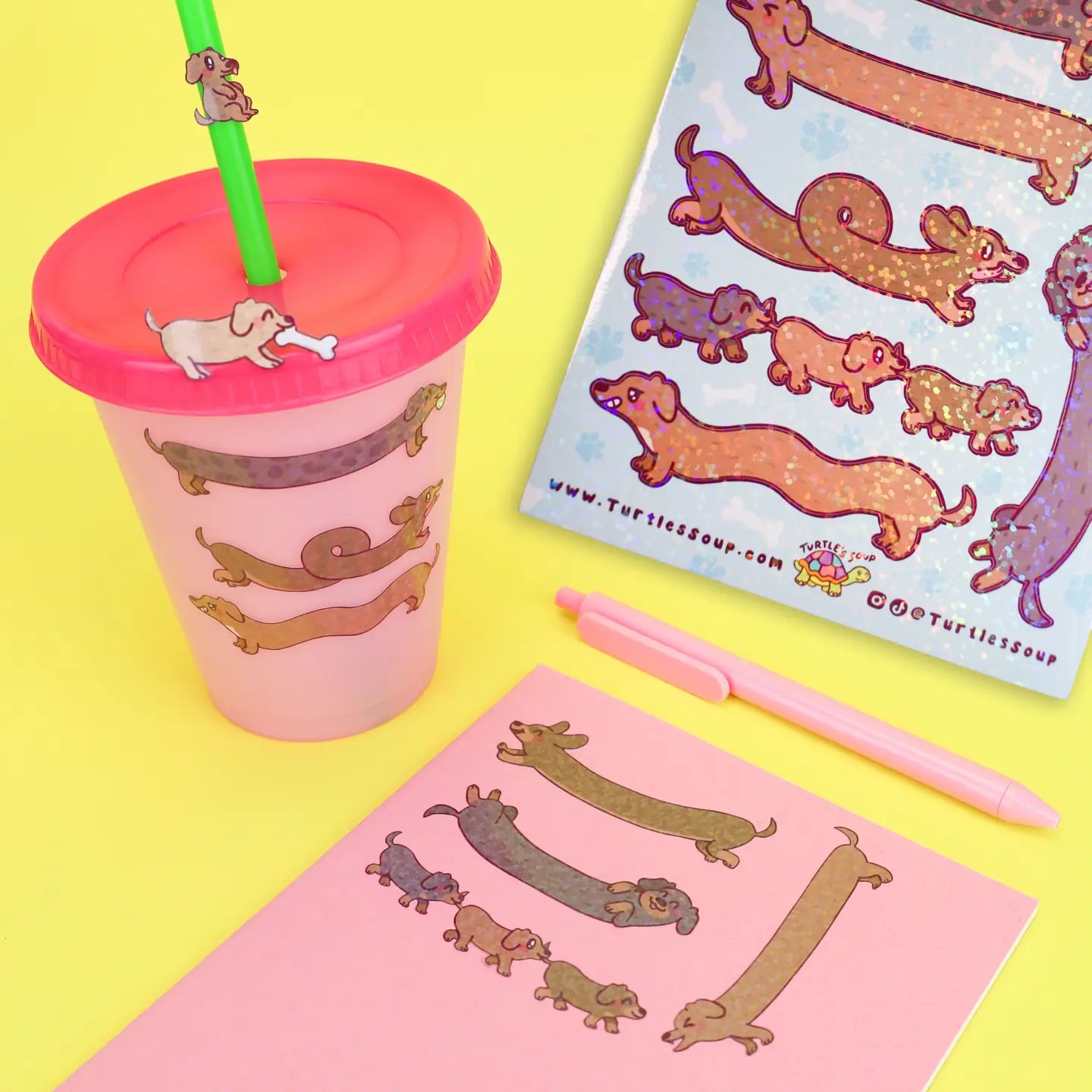 Holographic Dachshund Sticker Sheet