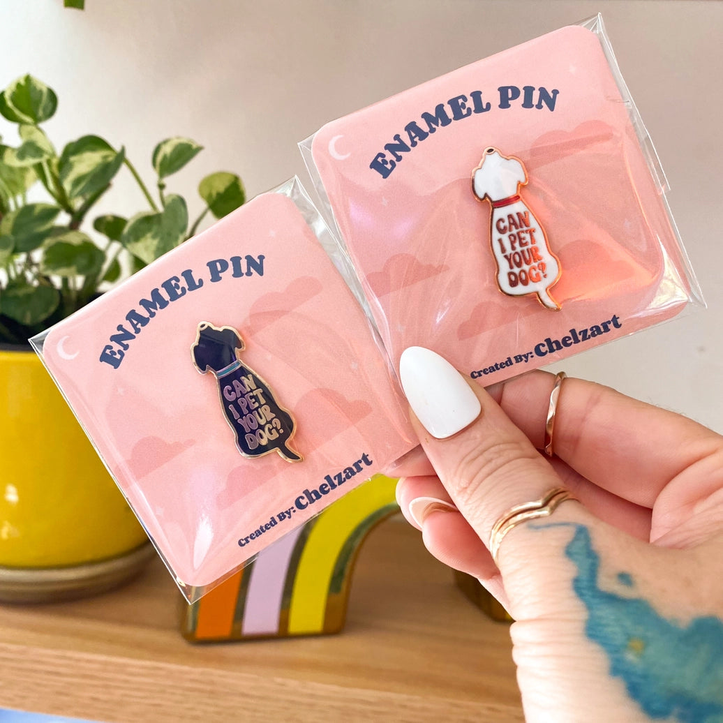 Can I Pet Your Dog Enamel Pin