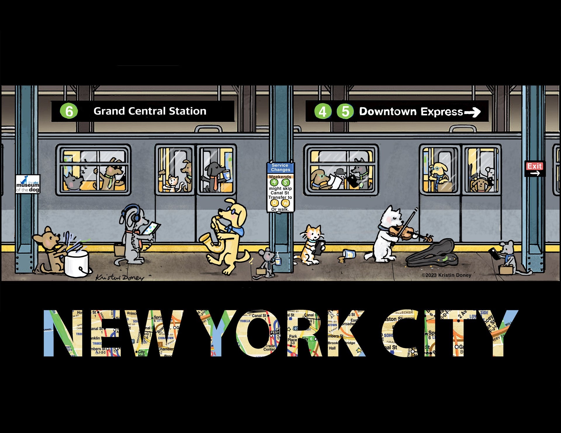 Dog Themed NYC Subway Prints