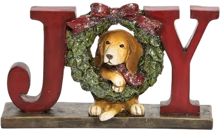 Winter Holiday Dog Figurines