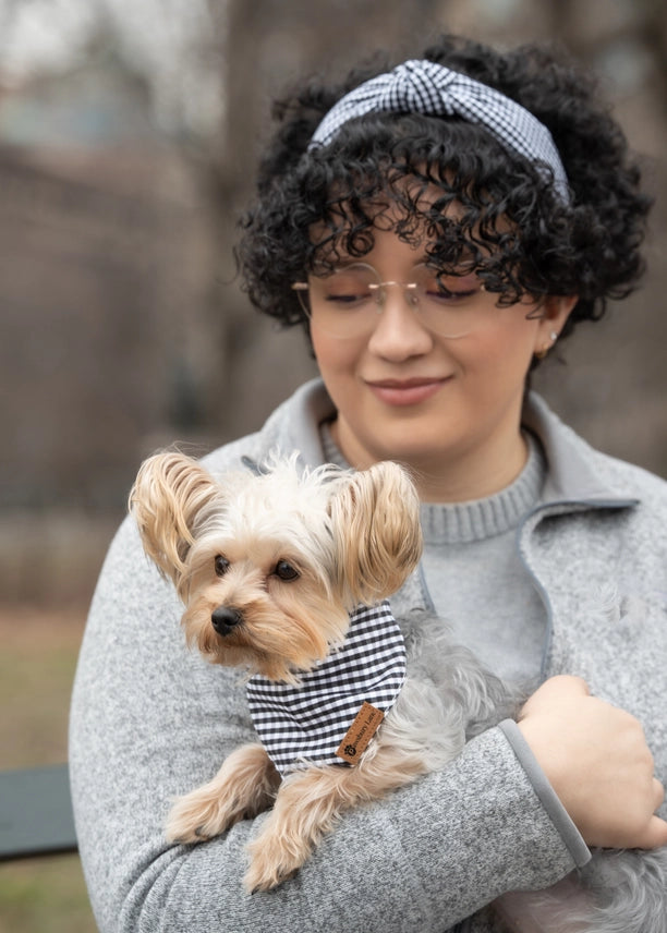 Matching Dog Bandana and Human Hair Accessories
