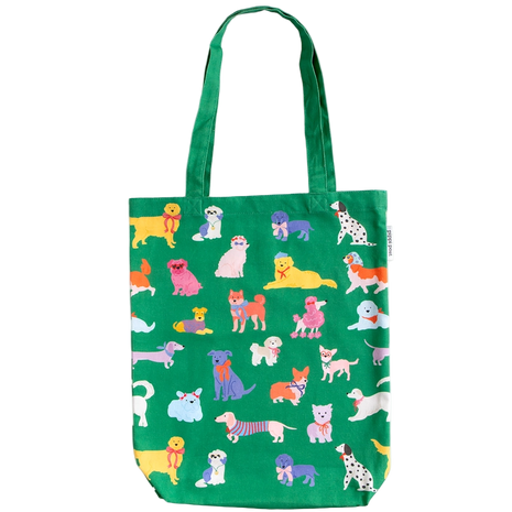 Colorful and Bright Dog Themed Tote Bags