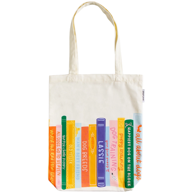 Colorful and Bright Dog Themed Tote Bags