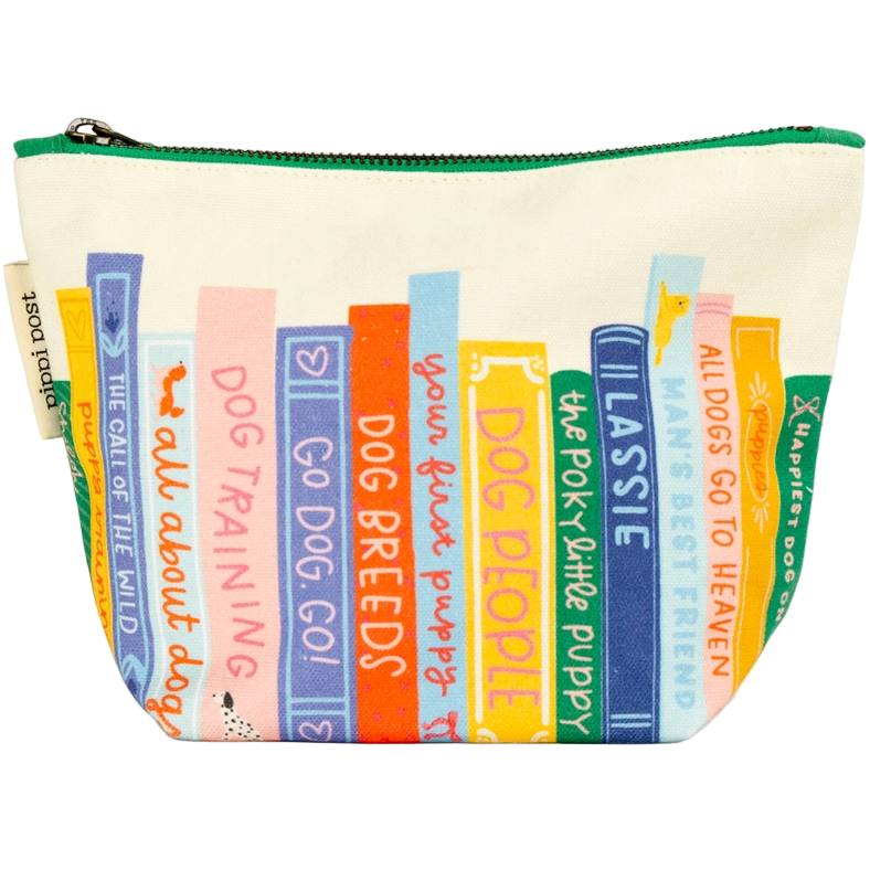 Dog Book Themed Canvas Pouch