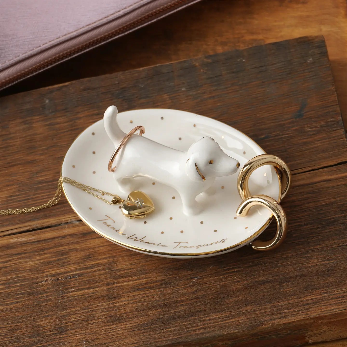 Teenie Weenie Treasures Dachshund Ring Dish