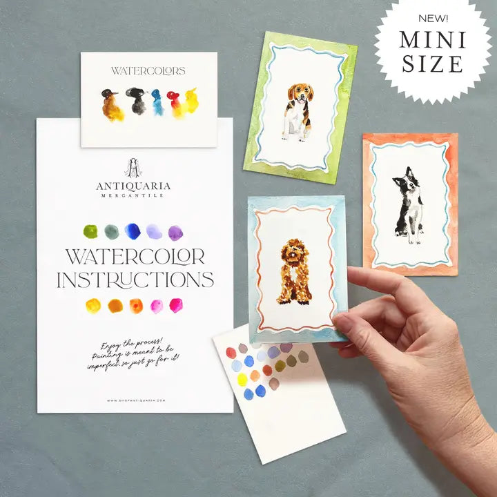 Mini Watercolor Dog Painting Kit & Brush Pen