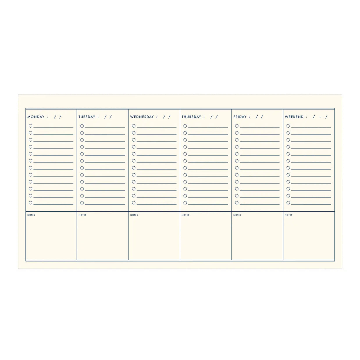 Bow Wow Dog Weekly Planner