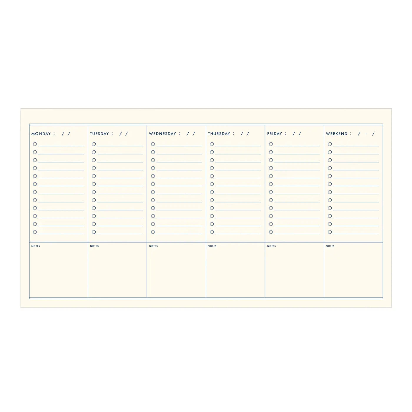 Bow Wow Dog Weekly Planner