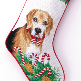 Hand Needlepoint Christmas Stocking