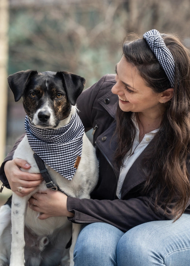 Matching Dog Bandana and Human Hair Accessories