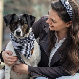 Matching Dog Bandana and Human Hair Accessories