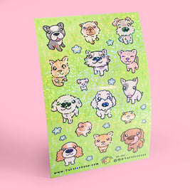 Holographic Dogs Sticker Sheets