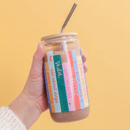 Dog Books Glass 16oz Tumbler