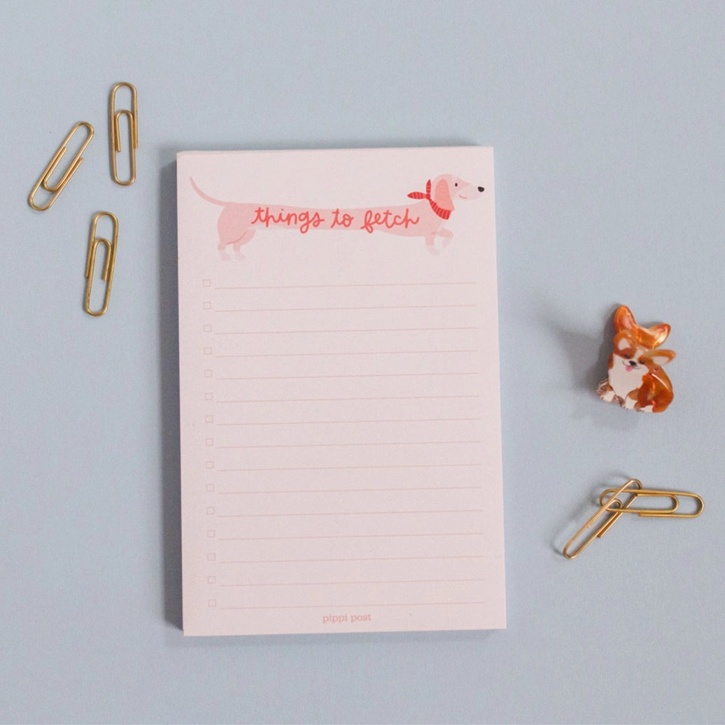 Pretty Pink Dachshund Notepad
