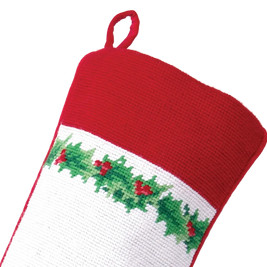 Hand Needlepoint Christmas Stocking