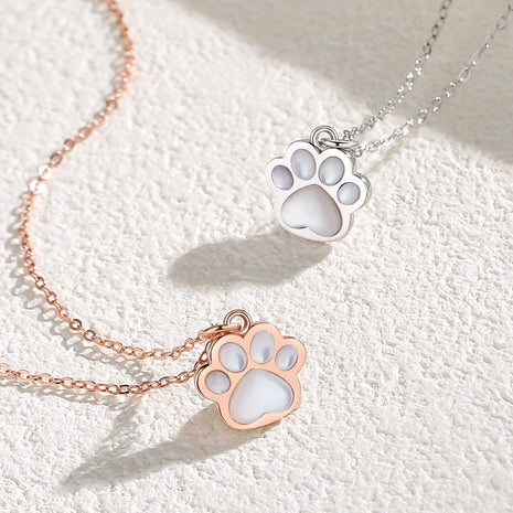 Dog Paw Pendant Necklaces