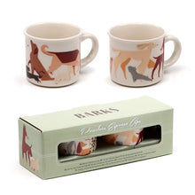 Load image into Gallery viewer, Barks Dog Set of 2 Porcelain Espresso Mugs
