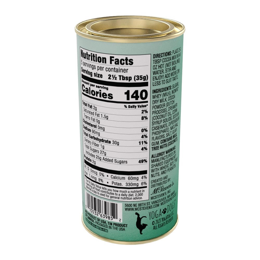 Hot Chocolate Mix in Dog Themed Tins