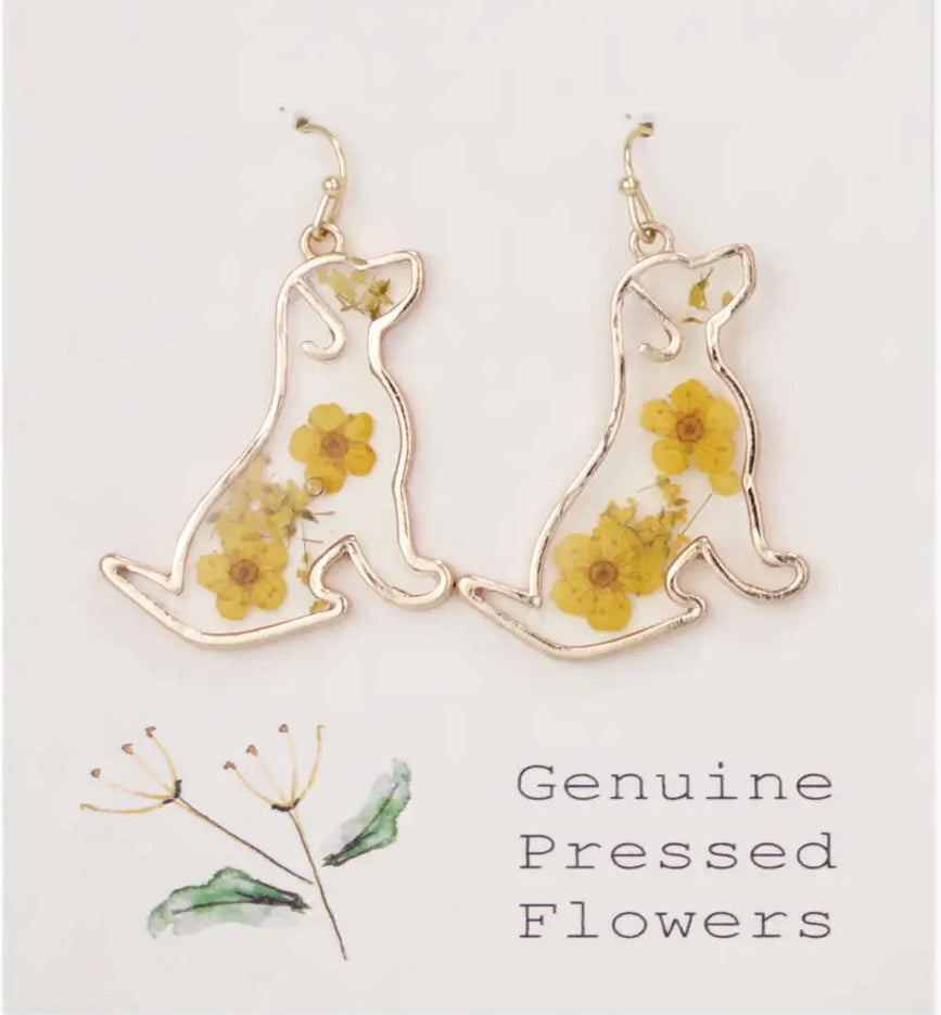 Floral & Dog Themed Earrings