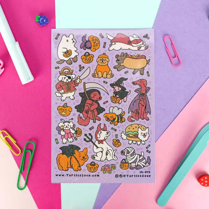 Holographic Dogs Sticker Sheets