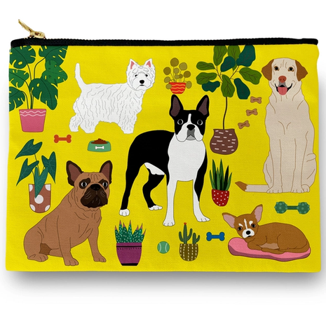 Iconic Art & Dog Inspired Amenities Bags