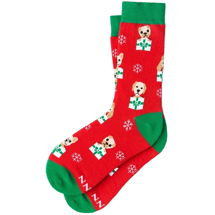 Santa's Li'l Yelpers Dress Socks