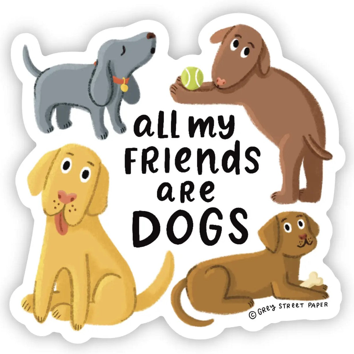 Durable Vinyl Dog Themed Stickers