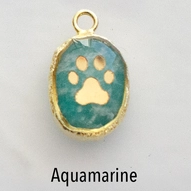 Natural Gemstone Paw Print Necklaces
