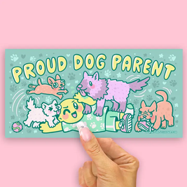 Fun & Funky Dog Themed Vinyl Bumper Stickers