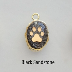 Natural Gemstone Paw Print Necklaces