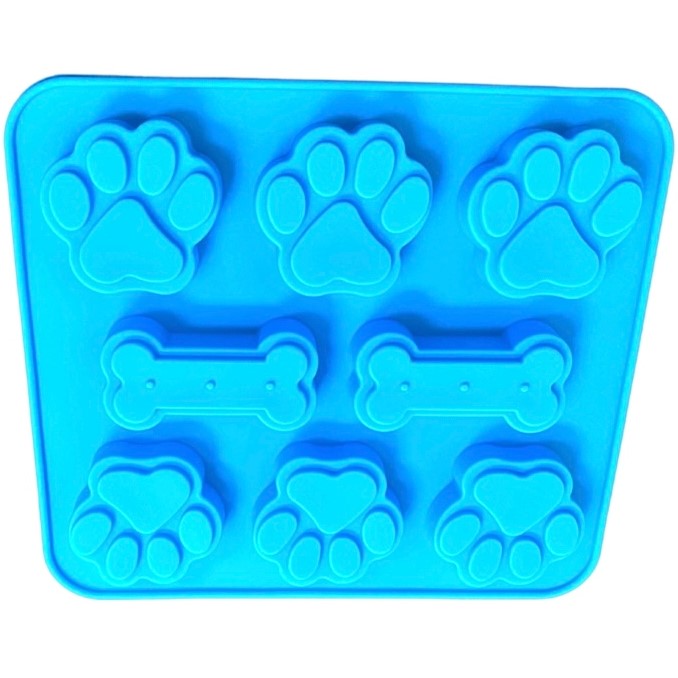 Paw and Bone Shaped Print Shaped Silicone Mold Trays